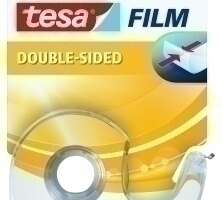 CINTA ADHESIVA DOBLE CARA TESA rollo 7,5x12 TRANSP.con MINI PORTARROLLOS