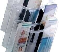 SOPORTE MURAL DE 3 BANDEJA A4 HORIZONTAL ARCHIPLAY TRANSP.