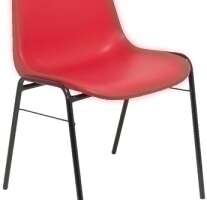 SILLA PIQUERAS Y CRESPO ALBOREA CONFIDENTE APILABLE ASIENTO MONOBLOQUE EN PVC ROJO