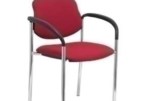 SILLA PIQUERAS Y CRESPO VILLALGORDO CONFIDENTE BRAZOS FIJOS CHASIS CROMO ASIENTO Y RESPALDO TAPIZADOS BALI